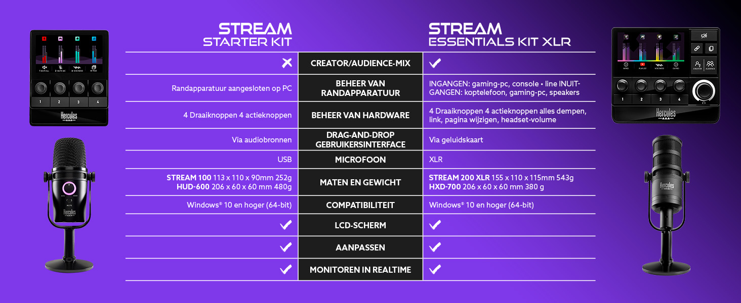 STREAM STARTER KIT COMPARISON DESKTOP