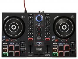 Grey Lining Numark Party Mix Two-Channel Starter DJ Controller,Hard Carrying EVA Storge Bag-Black XANAD Case for Hercules DJControl Inpulse 200