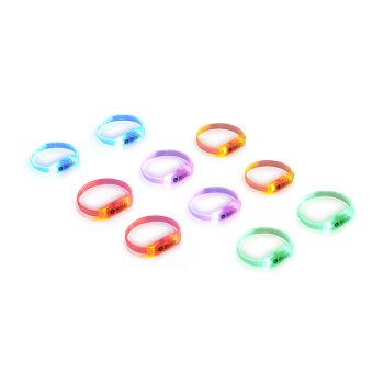 LED Wristbands Pack – 10 pulseiras luminosas interativas